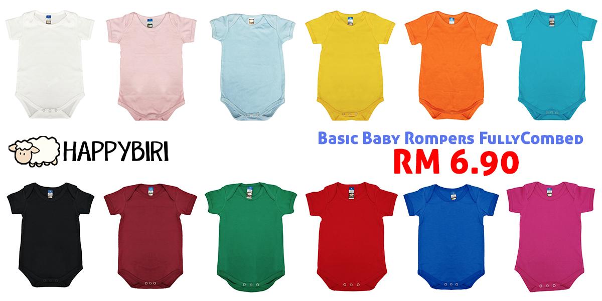 Basic Fully Combed Baby Rompers