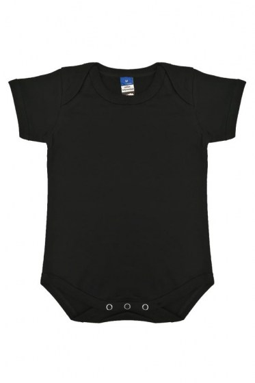 Basic Baby Rompers Fullycombed Black